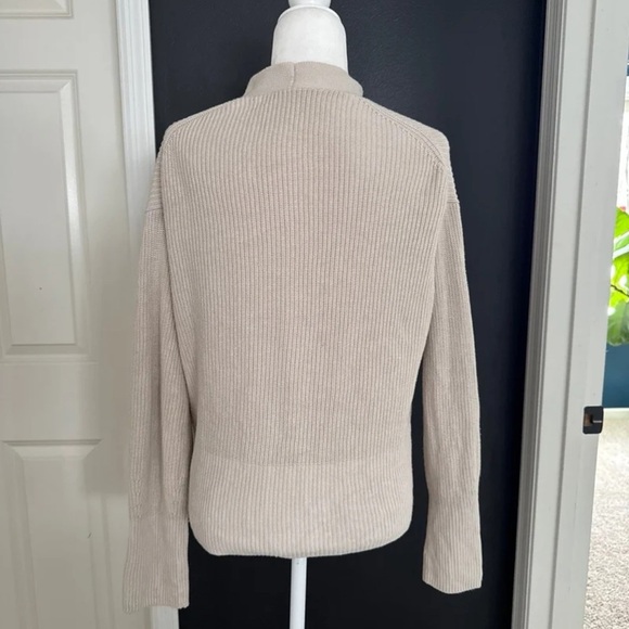 Tom Tailor Taupe Beige Button Front Neutral Cardigan Sweater size Large - Picture 7 of 12